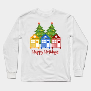 Tiny House Happy Holidays Long Sleeve T-Shirt